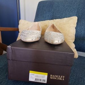 Badgley Mischka Gigi Crystal Pointy Toed Flat